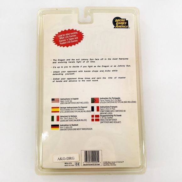 Dragon The Bruce Lee Story Electronic Handheld MGA Micro Games of America New - Picture 5 of 5